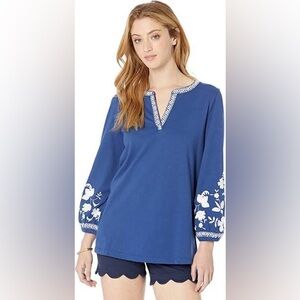 Lilly Pulitzer Kacia Knit Tunic Oyster Bay Navy XS